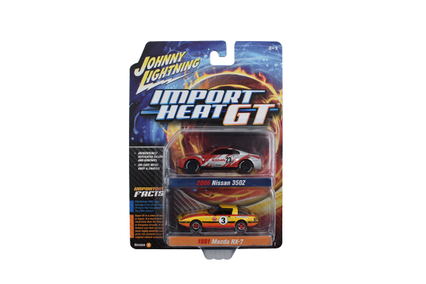 Johnny Lightning Import Heat GT Nissan 350Z 2006 & Mazda RX-7 1981