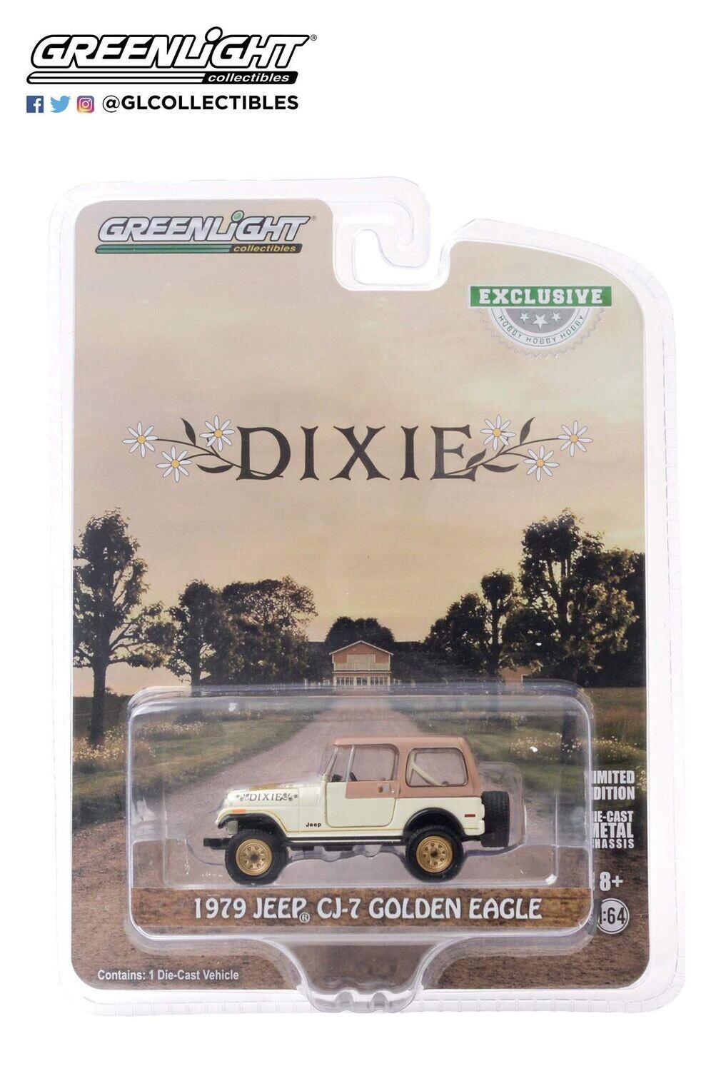 Greenlight Dixie Jeep Cj 7 Golden Eagle 1979