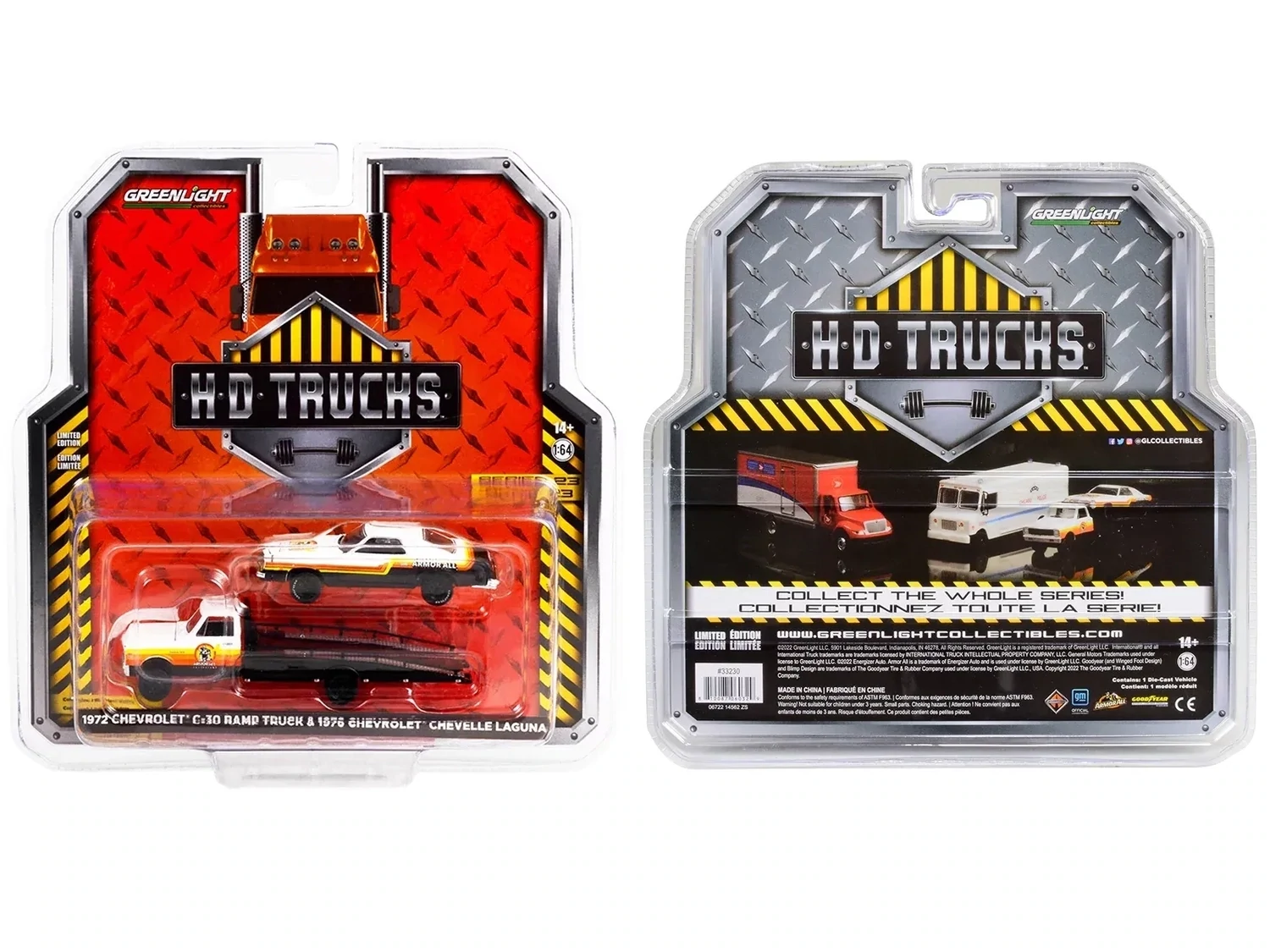 Greenlight HD Trucks Chevrolet C30 1972 & Chevrolet Chevelle Laguna 1976