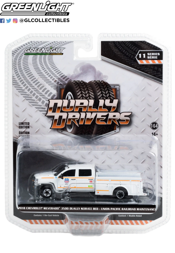 Greenlight Dually Drivers Chevrolet Silverado 3500 Dually Service BED 2018