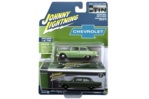 Johnny Lightning Storage Tin  Chevrolet 210 1955