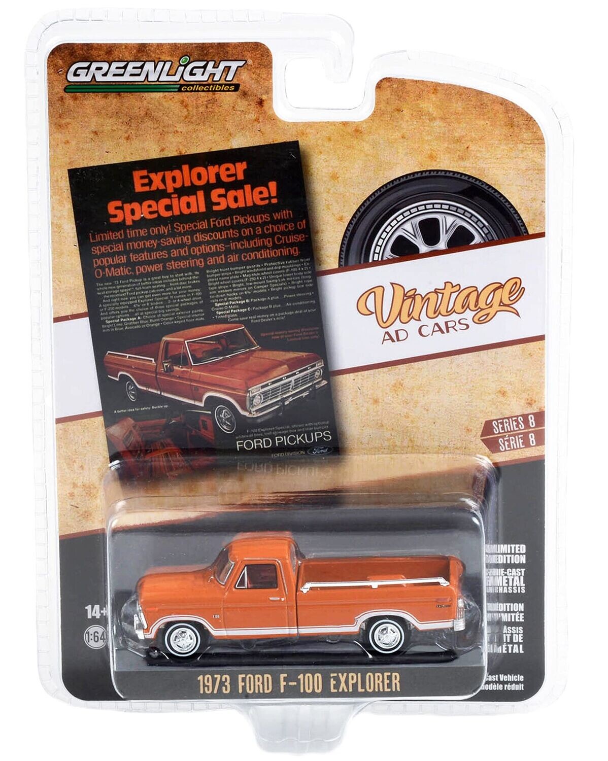Greenlight Vintage AD Cars Ford F100 Explorer 1973