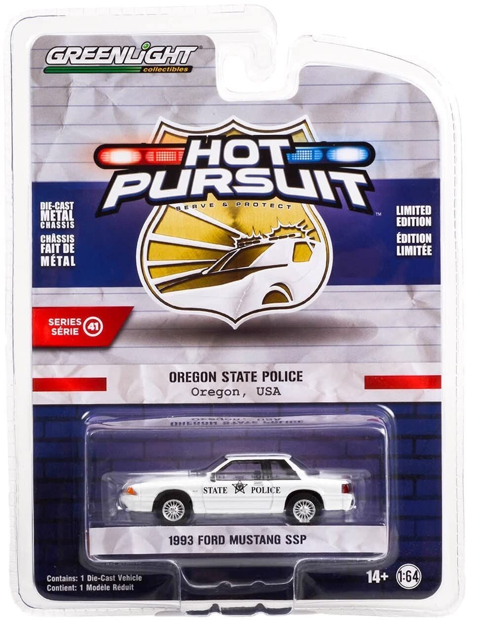 Greenlight Hot Pursuit Ford Mustang SSP 1993 Greenlight Hot Pursuit Ford Mustang SSP 1993