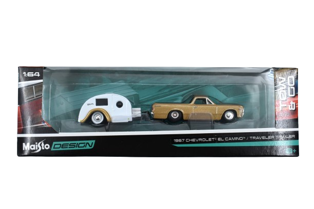 Maisto Chevrolet El Camino 1967 & Traveler Trailer Maisto Chevrolet El Camino 1967 & Traveler Trailer