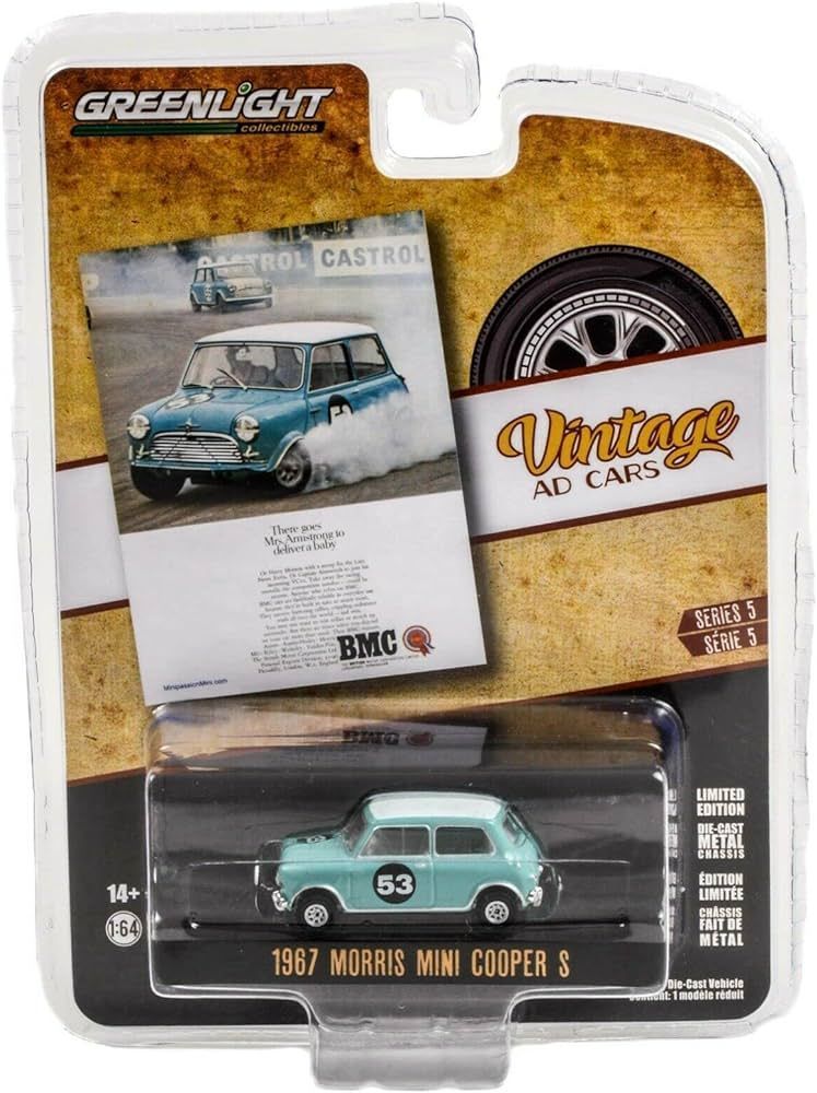 Greenlight Vintage AD Cars Morris Mini Cooper S 1967 Greenlight Vintage AD Cars Morris Mini Cooper S 1967