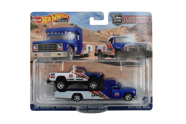 Hot Wheels Premium Dodge Macho Power Wagon 1980 & Retro Rig Hot Wheels Premium Dodge Macho Power Wagon 1980 & Retro Rig