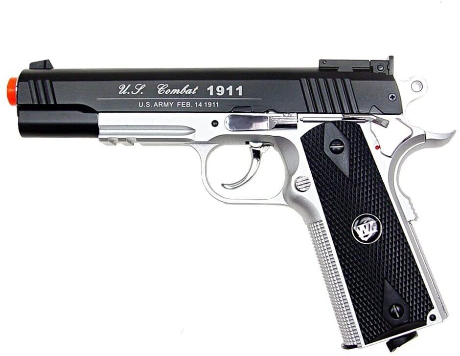 1911 Special Combat Airsoft Gun 500 fps new full metal pistol (silver)
