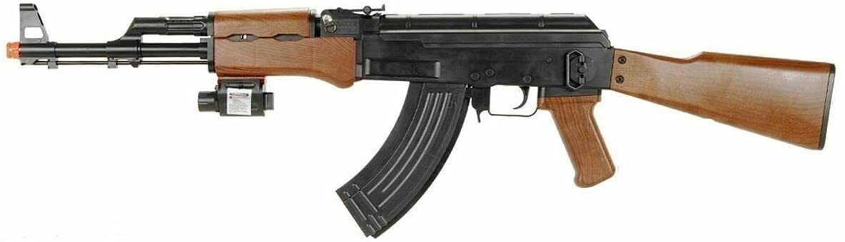 Airsoft Spring Rifle AK47 with Laser &amp; Flashlight