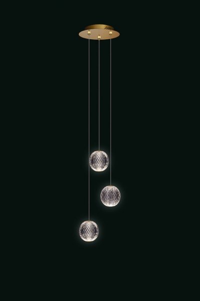 DIAMANTE SOSPENSIONE 3 LUCI - ILLUMINATI