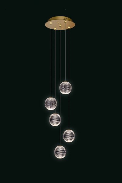 DIAMANTE SOSPENSIONE 5 LUCI - ILLUMINATI