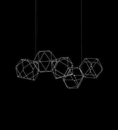 LUCCIOLA SOSPENSIONE 5 ESAGONI - ILLUMINATI