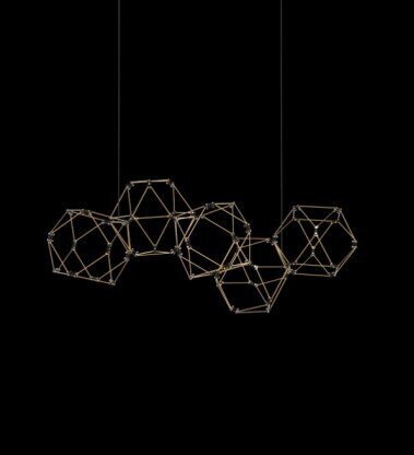 LUCCIOLA SOSPENSIONE 5 ESAGONI - ILLUMINATI