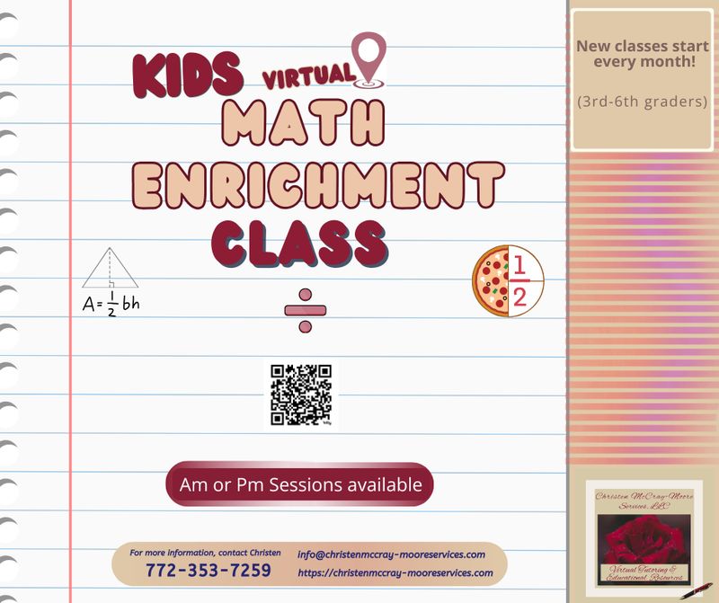 Math Enrichment Class (Virtual Sessions)