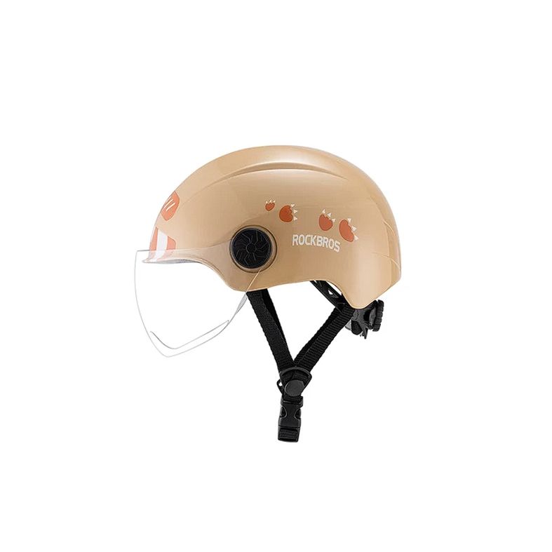 ROCKBROS CASCO CON GAFAS PARA NIÑO – CAFÉ