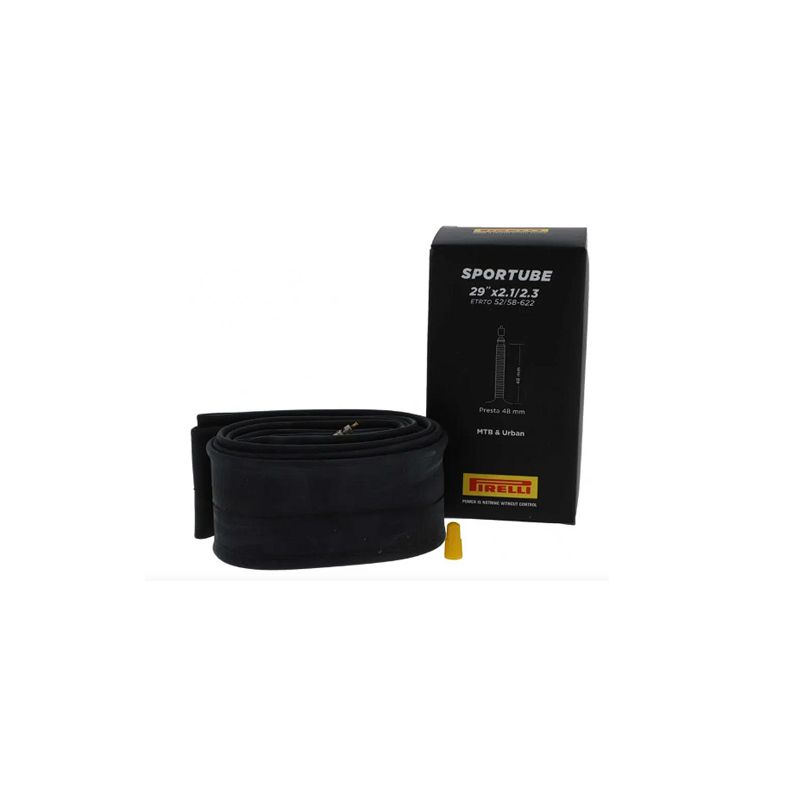 CÁMARA DE AIRE PARA BICICLETA PIRELLI SPORTUBE 29&quot;x2.1/2.3 ETRTO 52/58-622 VÁLVULA PRESTA 48 MM