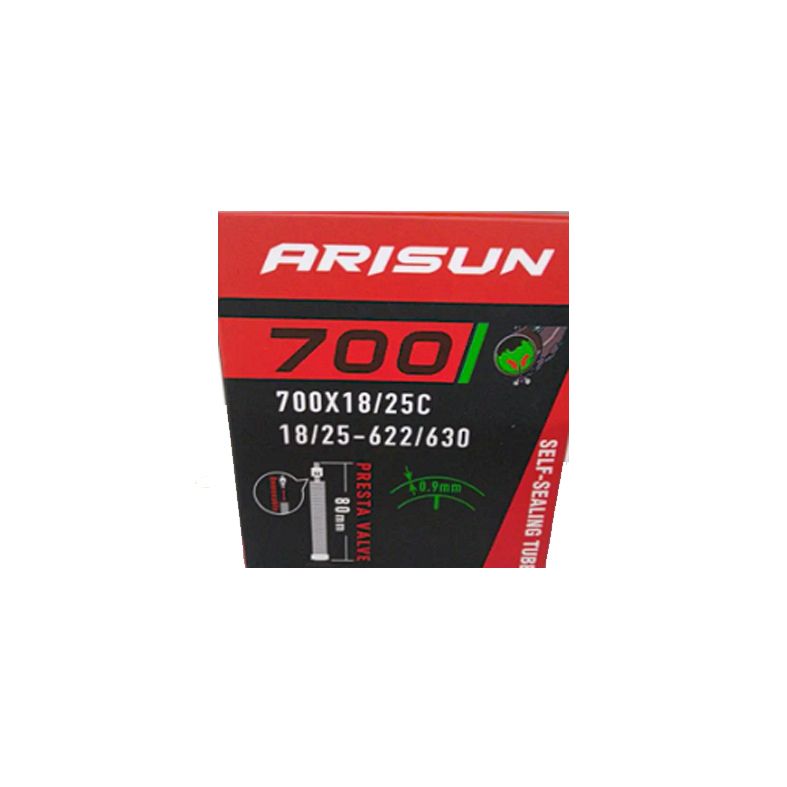 CÁMARA DE AIRE ARISUN 700 X 18–25C VÁLVULA PRESTA 80 MM