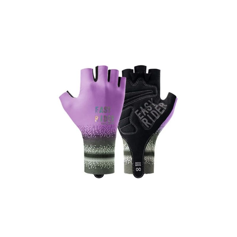 GUANTES ROCKBROS MEDIO DEDO MORADOS