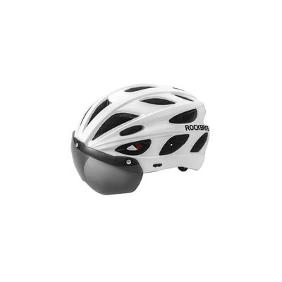 CASCO ROCKBROS BLANCO GAFAS MAGNÉTICAS MTB &amp; RUTA