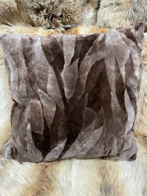Coussin en fourrure de castor rasé