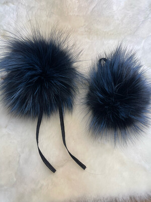 Pompons en fourrure de renard