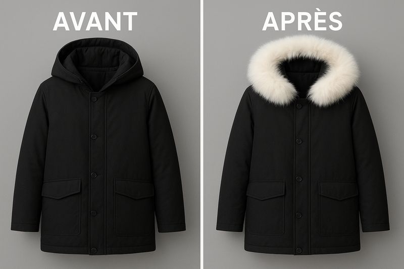 Remplacement de la bande de fourrure de votre capuchon