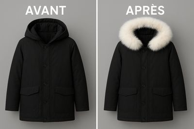 Remplacement de la bande de fourrure de votre capuchon