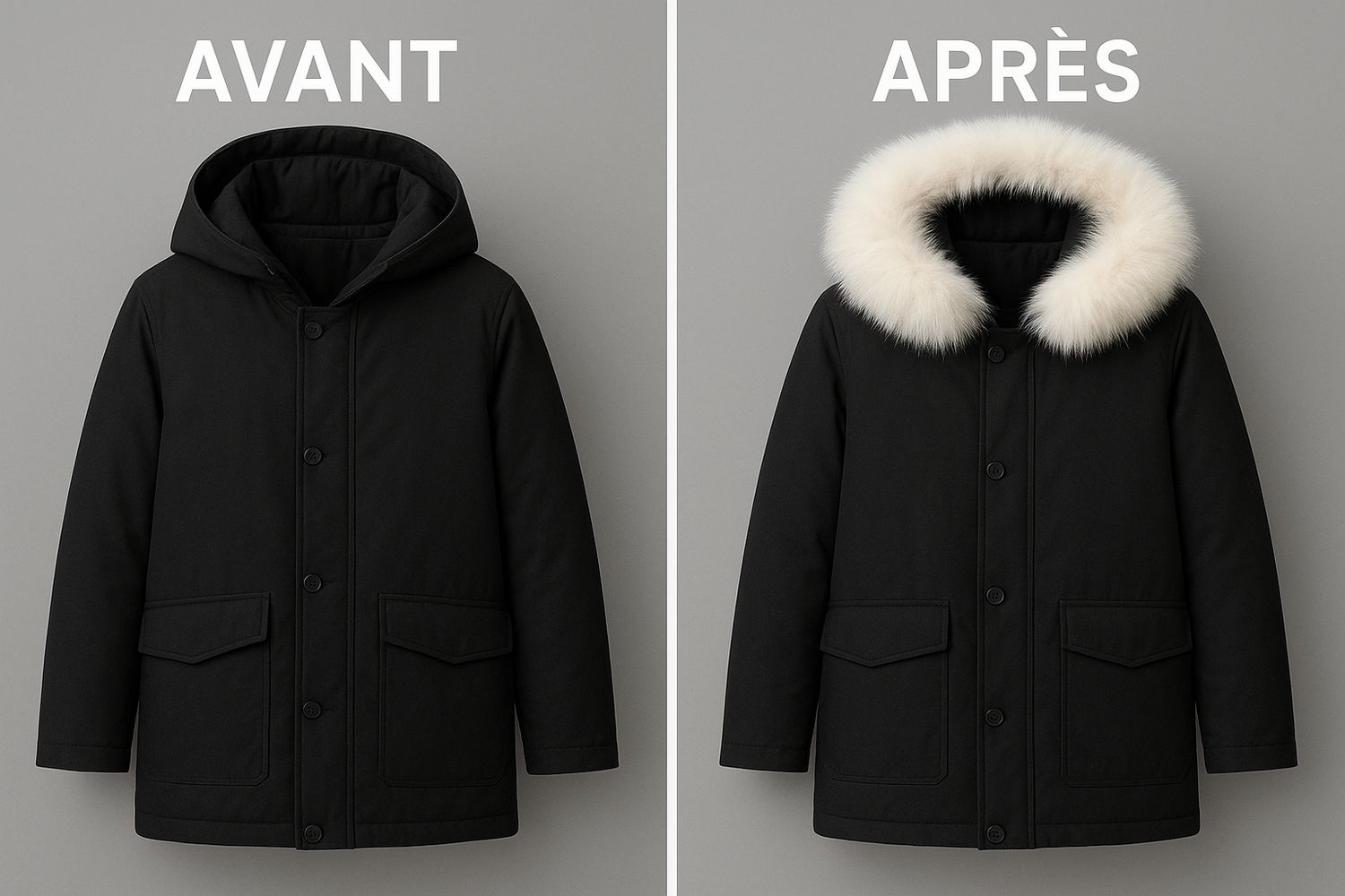 Remplacement de la bande de fourrure de votre capuchon