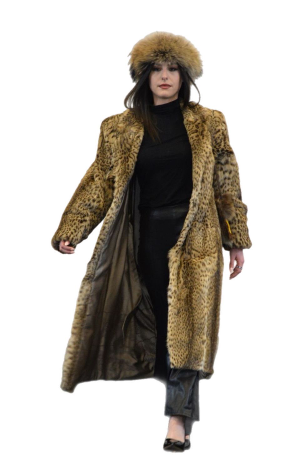 Manteau en fourrure d&#39;ocelot