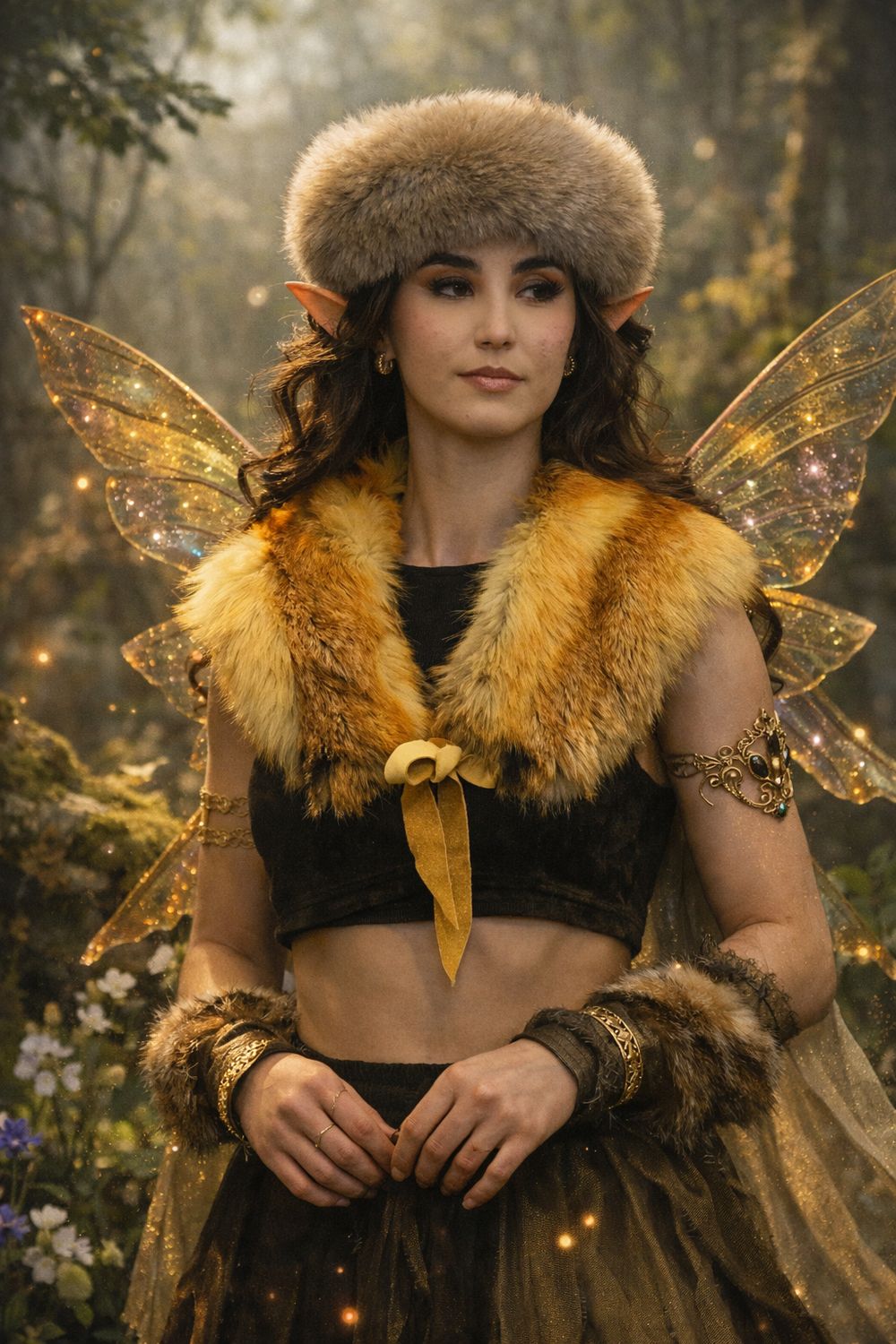 Col châle en fourrure