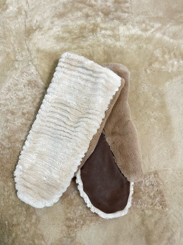 Mitaines ville en fourrure recyclée intérieur en polar