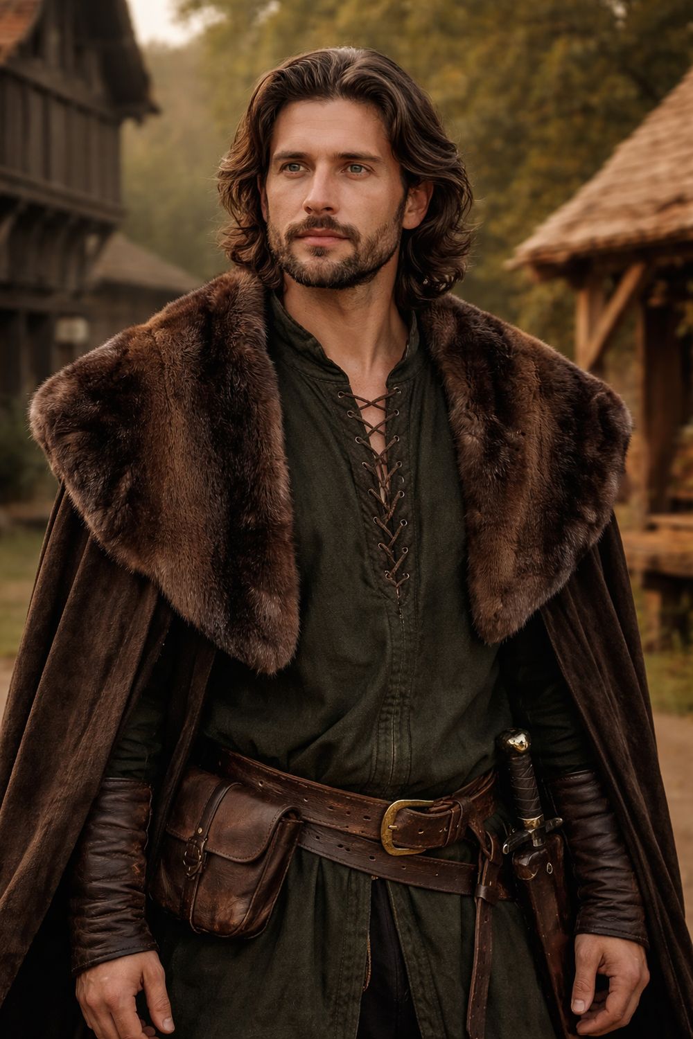 Grand col en fourrure