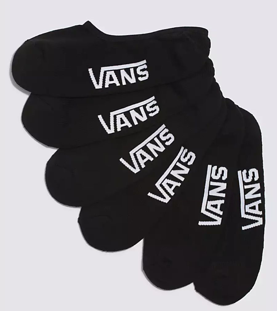 Vans 3 pack No Show Socks Black 6.5-9