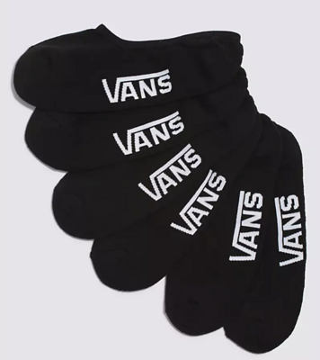 Vans 3 pack No Show Socks Black 6.5-9