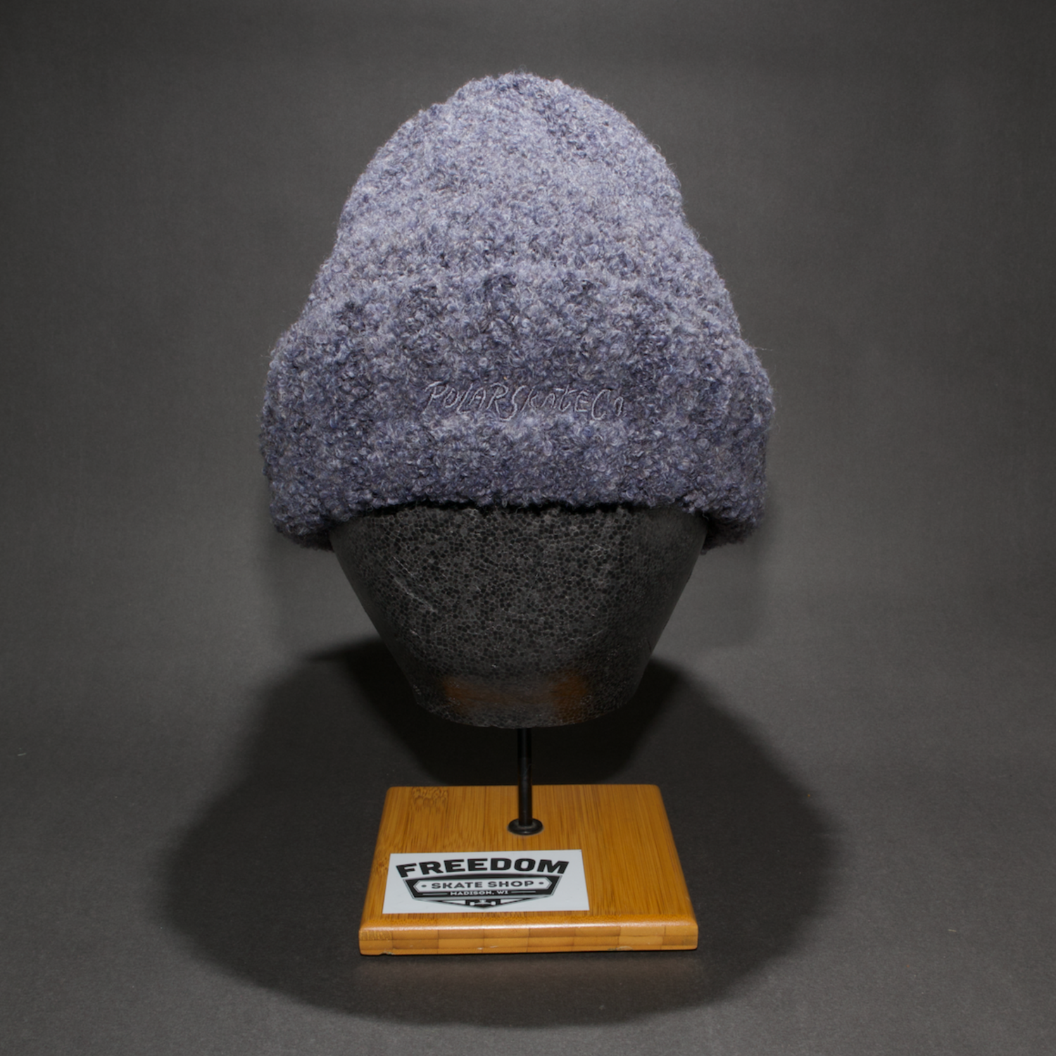 Polar Fluffy Beanie Grey Blue