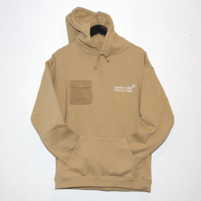 Strawberry Hill Philosophy Club Cargo Pocket Hoodie Wheat