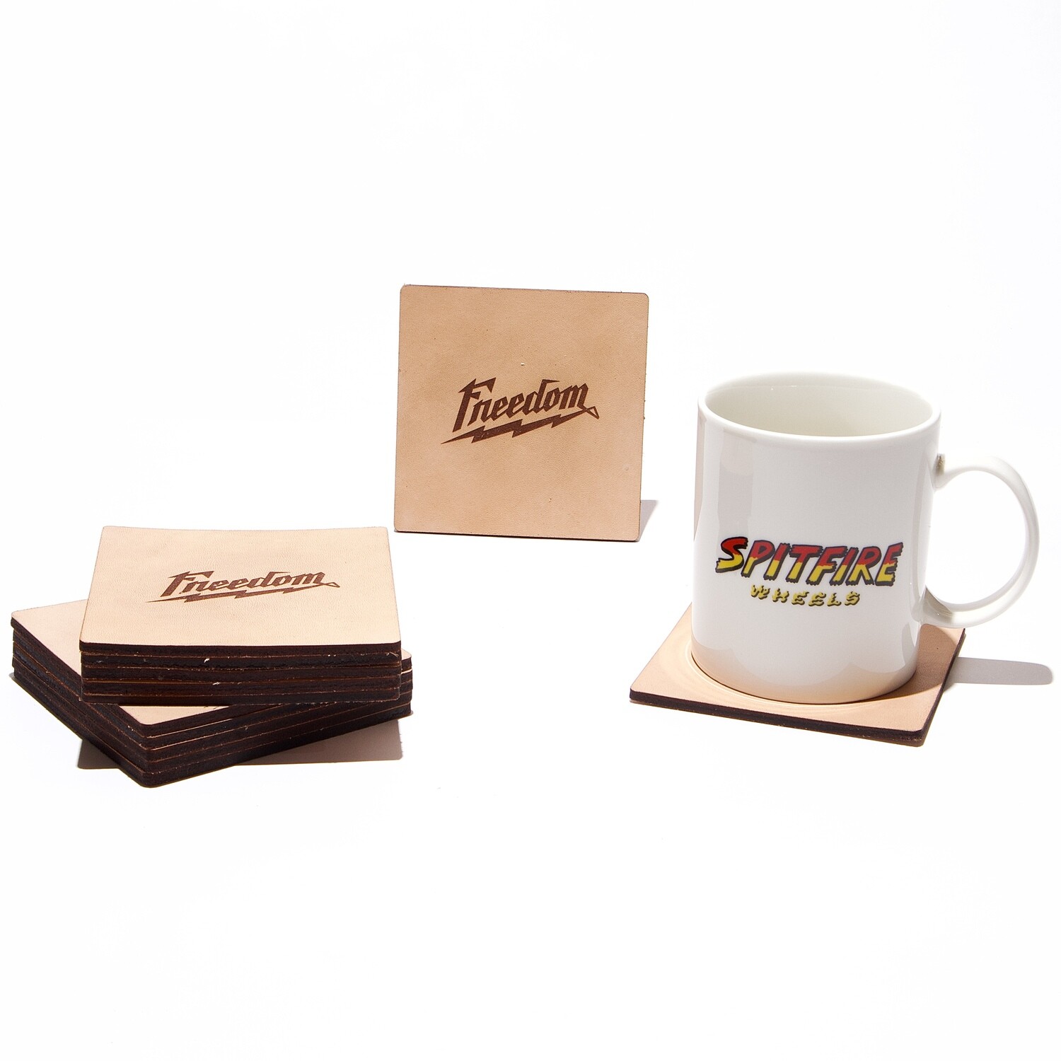 Freedom Leather Coaster Set