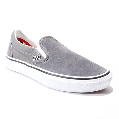 Vans Skate Slip On Pewter/White