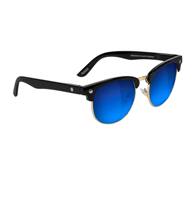 Glassy Morrison Polarized Black Blue Mirror