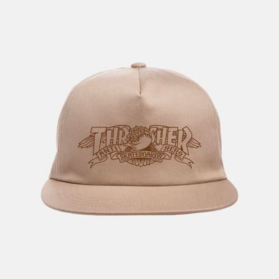 Thrasher Mag Banner Snapback Khaki