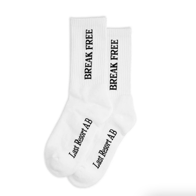 Last Resort Break Free Socks White Black 7-9