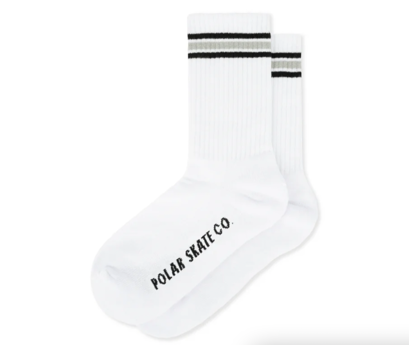 Polar Rib Socks White/Black Stripe 7-9