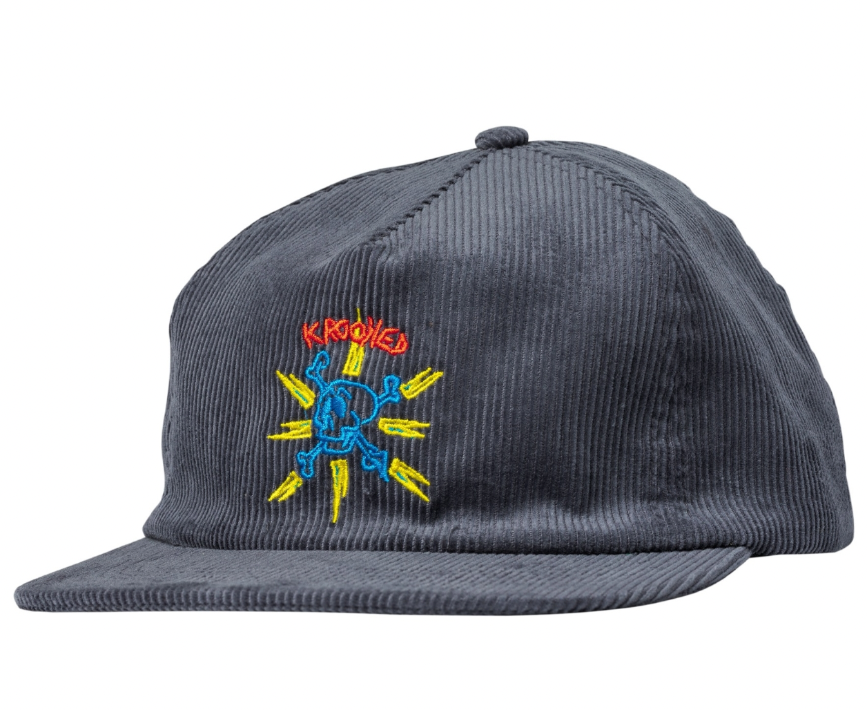 Krooked Style Corduroy Snapback Grey