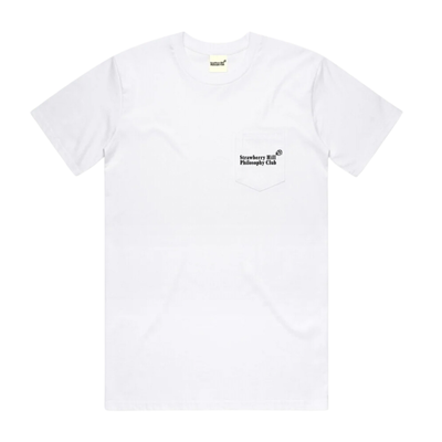 Strawberry Hill Philosophy Club Pocket Tee White