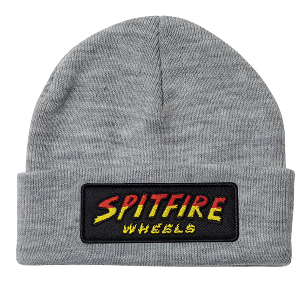 Spitfire Hellhound Script Beanie Heather Grey