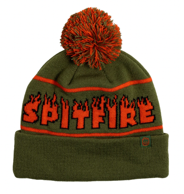 Spitfire Demonseed Pom Beanie Olive