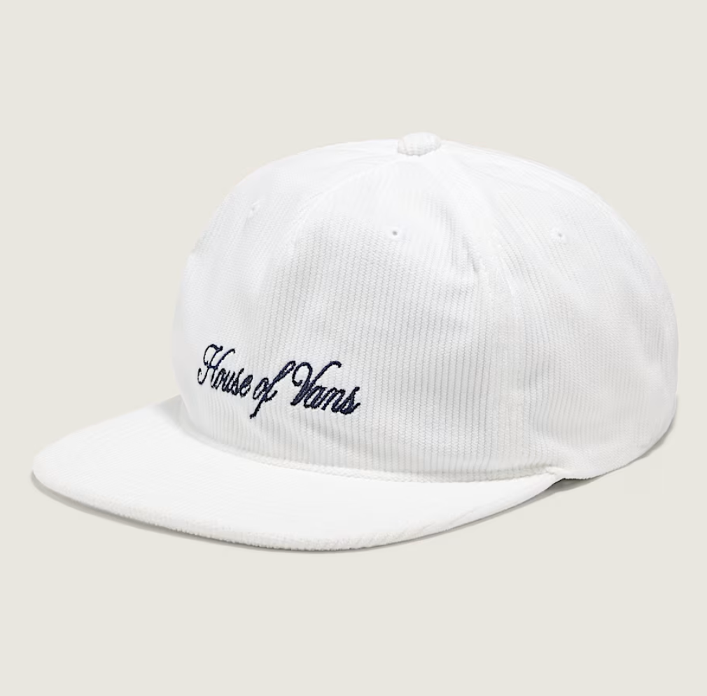 Vans Leisure Low Unstructured Hat White Corduroy