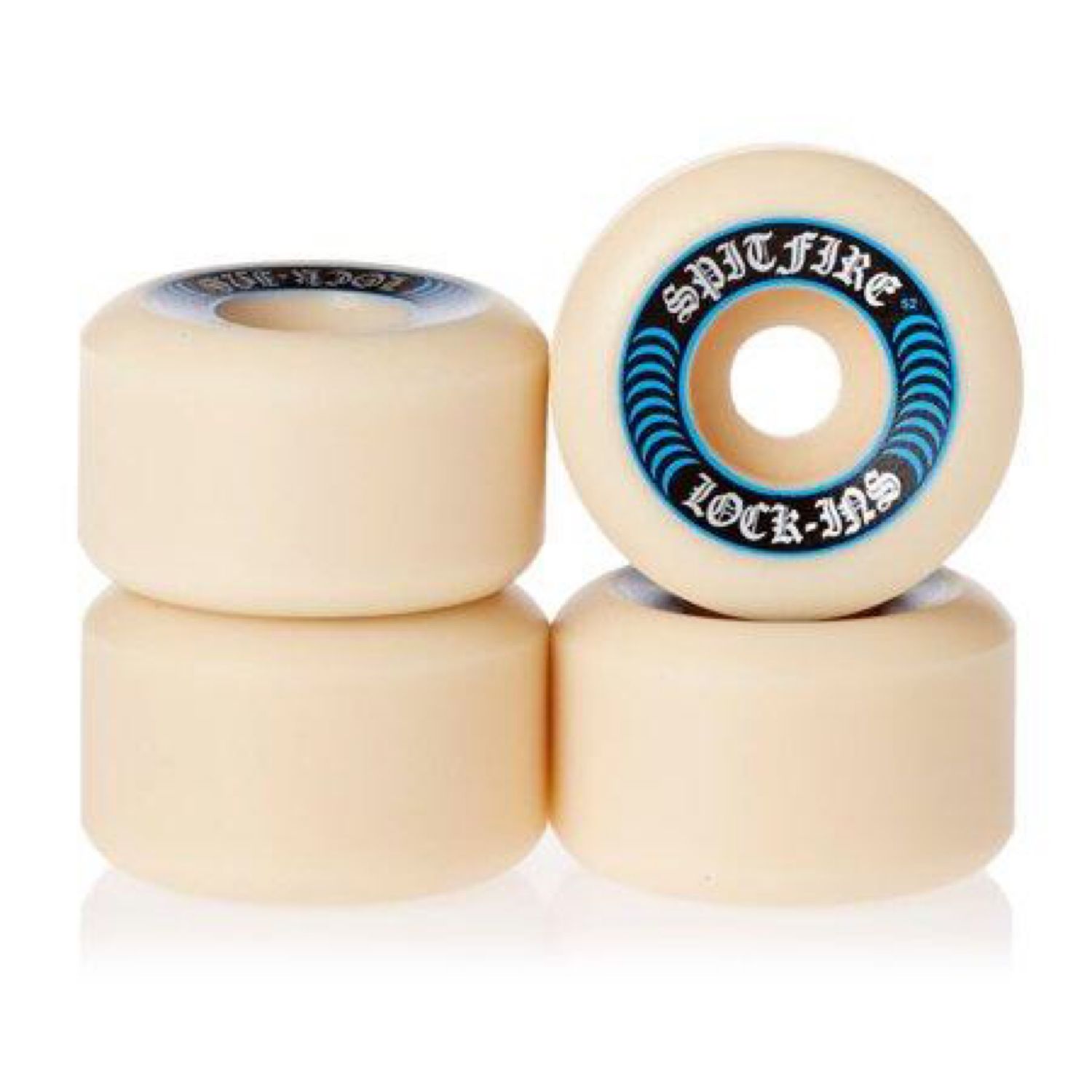 Spitfire F4 Lock Ins Wheels Set Blue 53mm/99D