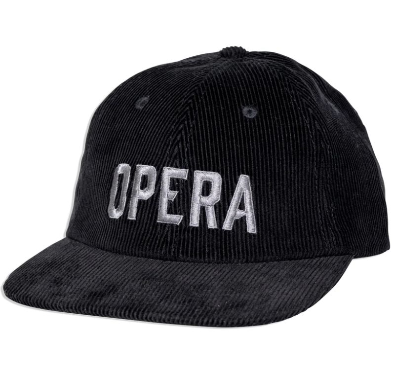 Opera Corduroy Cap Black
