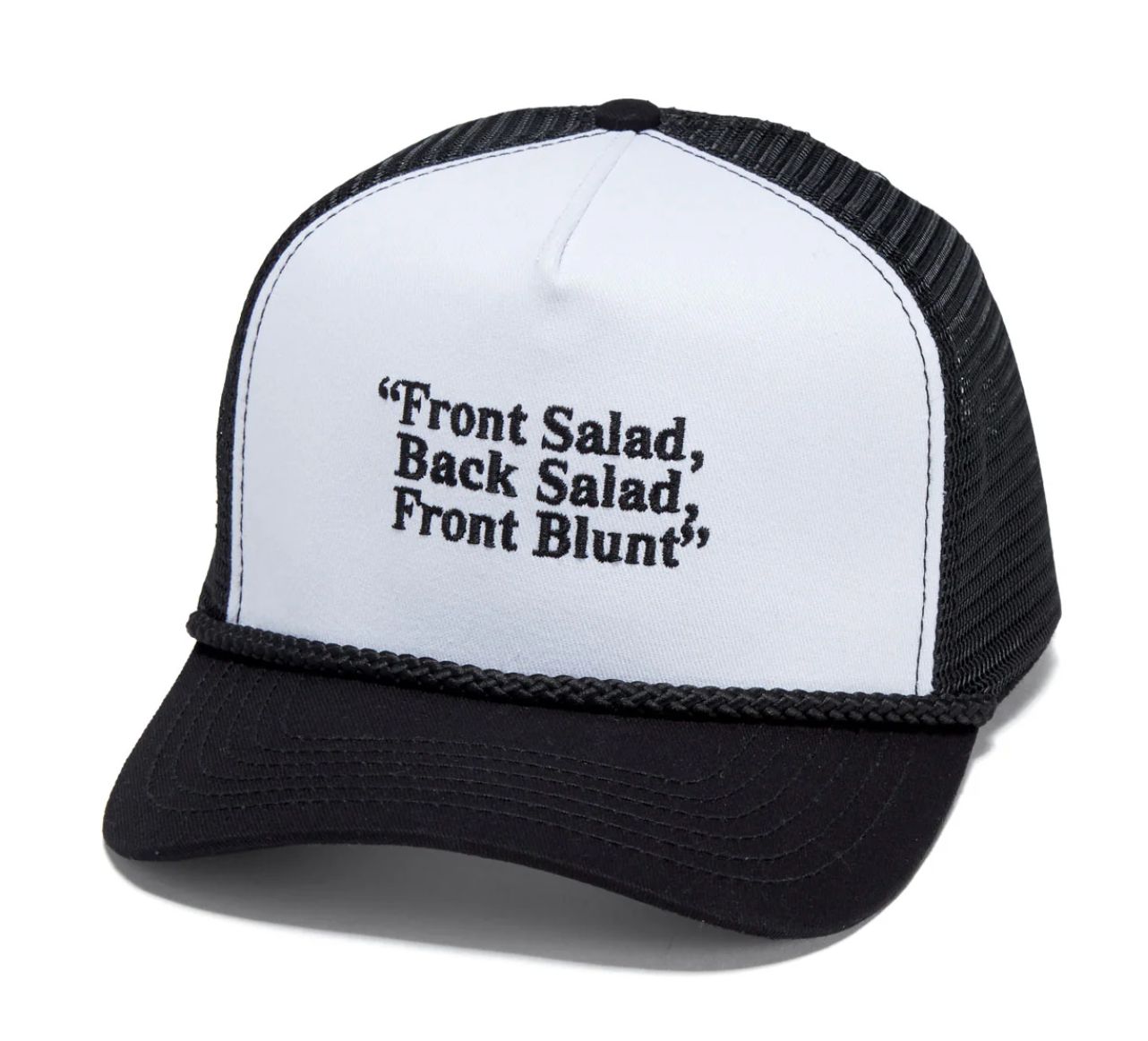 Jenkem Front Blunt Trucker Hat White/Black
