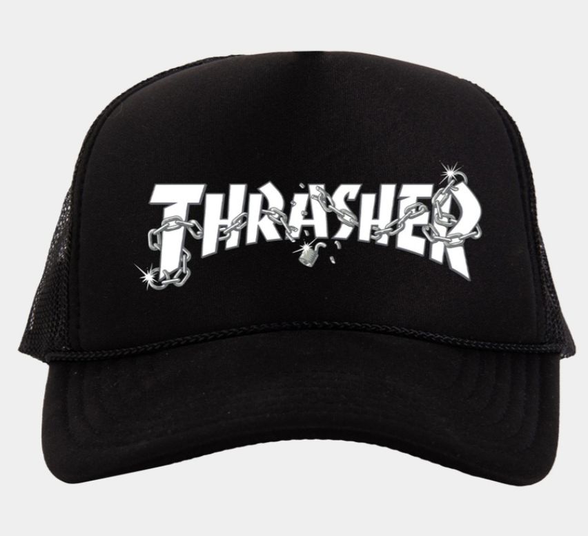 Thrasher, chains, trucker, snapback, Black